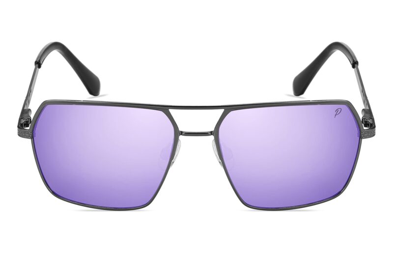 P493PRV - Rectangular Polarized Color Mirrored Sunglasses - Image 8