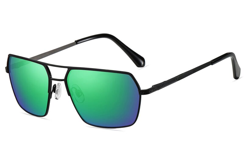 P493RV - Rectangular Color Mirrored Sunglasses - Image 5