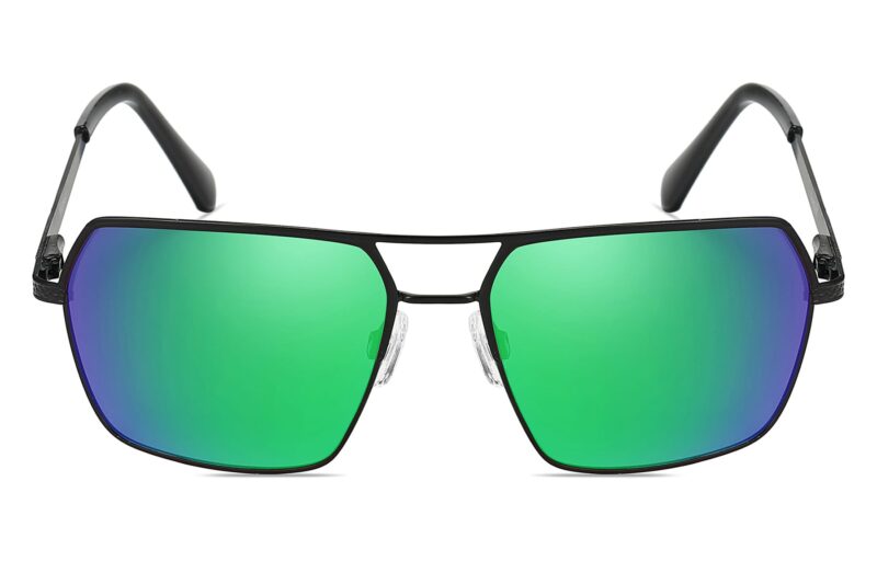 P493RV - Rectangular Color Mirrored Sunglasses - Image 6