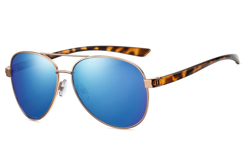 P495RV - Aviator Sunglasses w/ Color Mirrored Lens