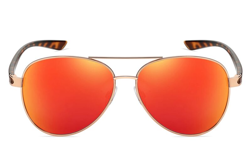 P495RV - Aviator Sunglasses w/ Color Mirrored Lens - Image 4