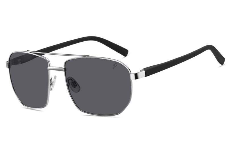 P496P - Polarized Rectangular Aviator Sunglasses