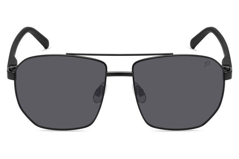 P496P - Polarized Rectangular Aviator Sunglasses - Image 4