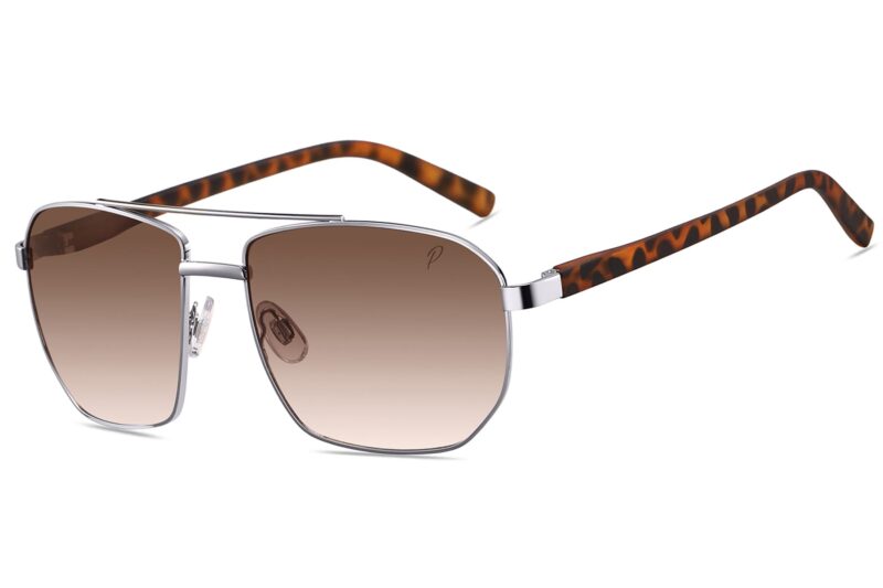P496P - Polarized Rectangular Aviator Sunglasses - Image 7