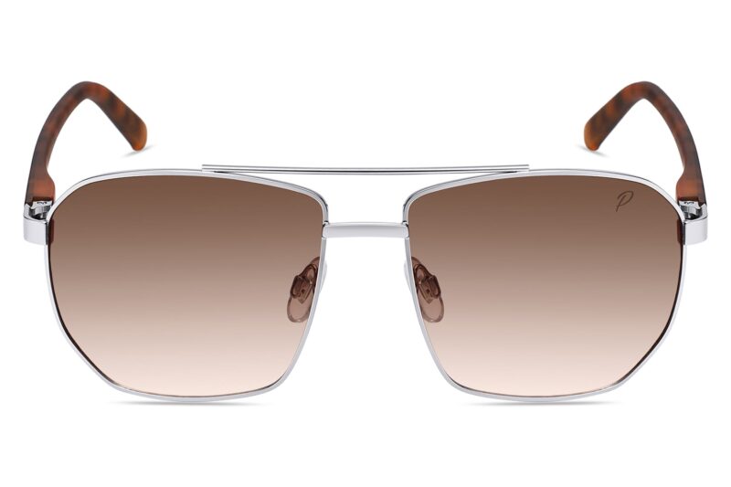 P496P - Polarized Rectangular Aviator Sunglasses - Image 8