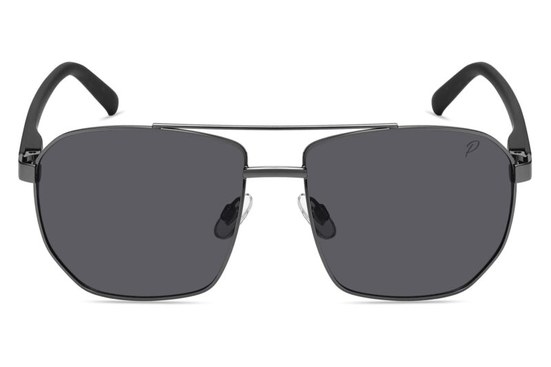 P496P - Polarized Rectangular Aviator Sunglasses - Image 10