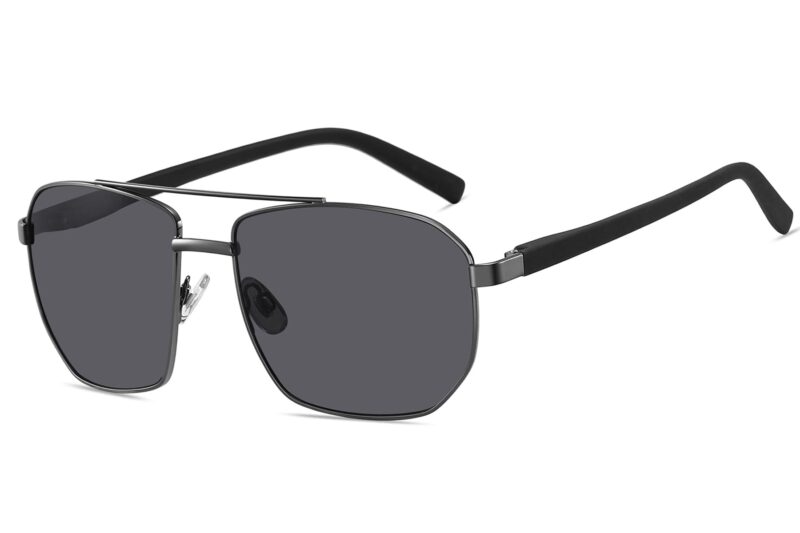 P496SD - Rectangular Aviator Sunglasses