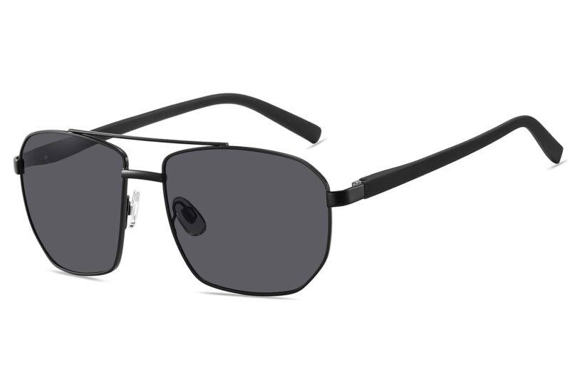 P496SD - Rectangular Aviator Sunglasses - Image 3