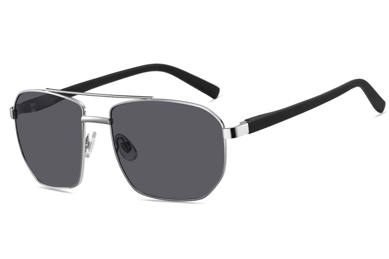 P496SD - Rectangular Aviator Sunglasses - Image 5