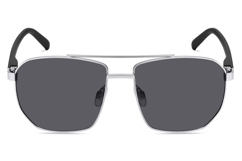 P496SD - Rectangular Aviator Sunglasses - Image 6
