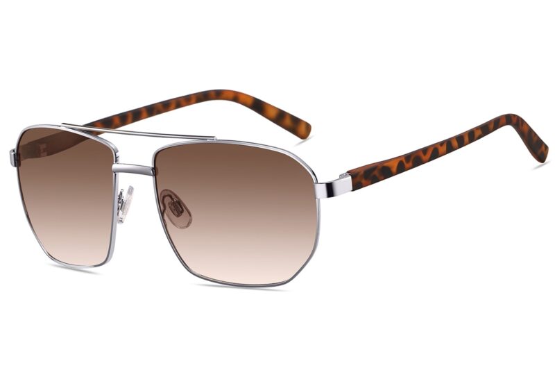 P496SD - Rectangular Aviator Sunglasses - Image 7