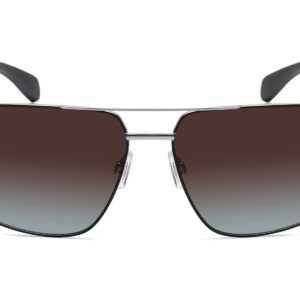 P498GR - Rectangular Aviator Wood Print Sunglasses - Image 4