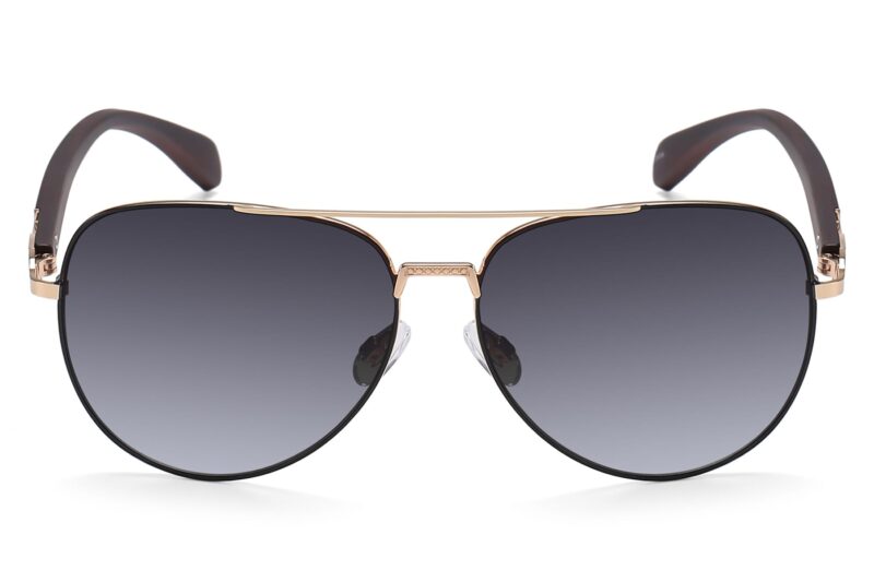 P499GR - Aviator Wood Print Sunglasses - Image 4