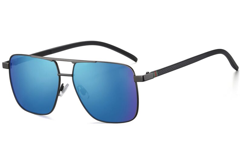 P501RV - Square Aviator Sunglasses w/ Carbon Fiber Print - Image 3