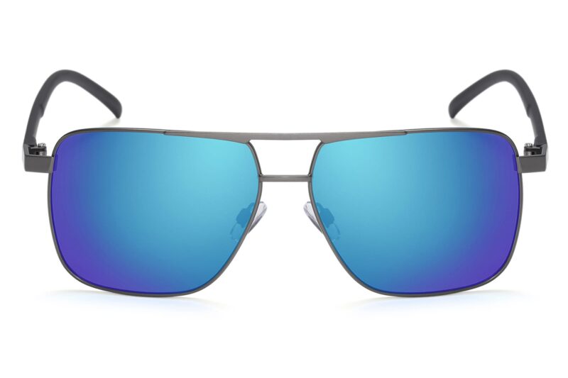 P501RV - Square Aviator Sunglasses w/ Carbon Fiber Print - Image 4