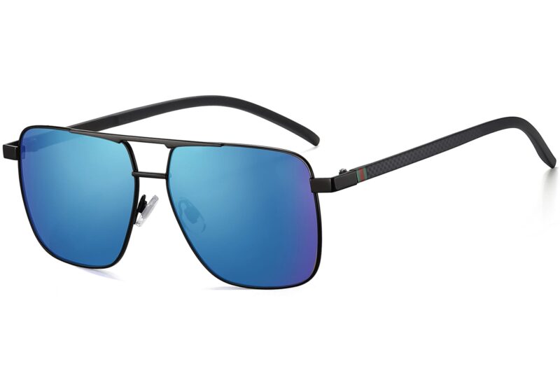 P501RV - Square Aviator Sunglasses w/ Carbon Fiber Print - Image 5