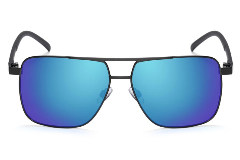 P501RV - Square Aviator Sunglasses w/ Carbon Fiber Print - Image 6