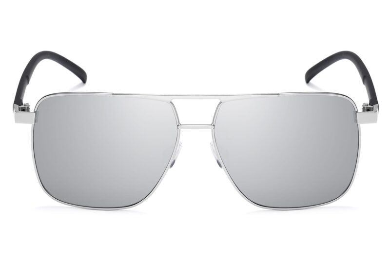 P501RV - Square Aviator Sunglasses w/ Carbon Fiber Print - Image 12