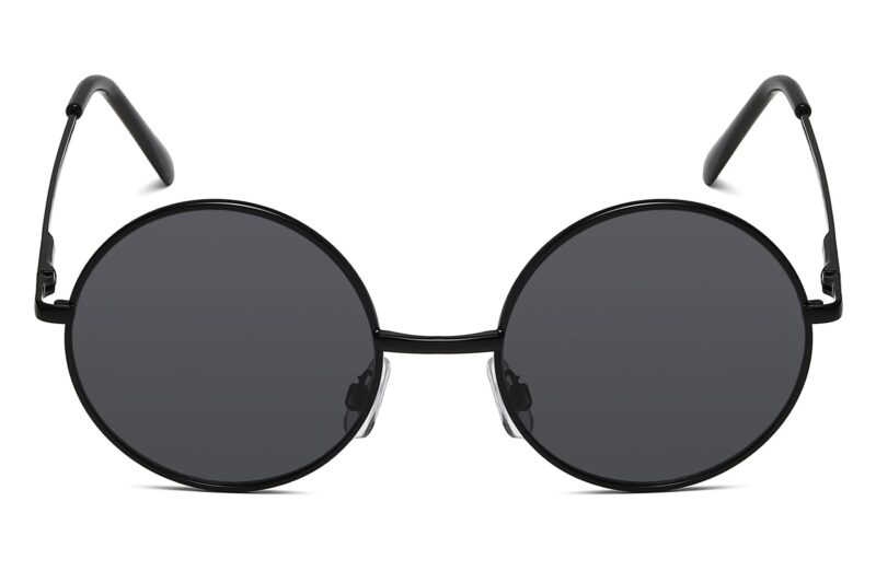 S493SD - Classic Round Smoke Sunglasses - Image 2