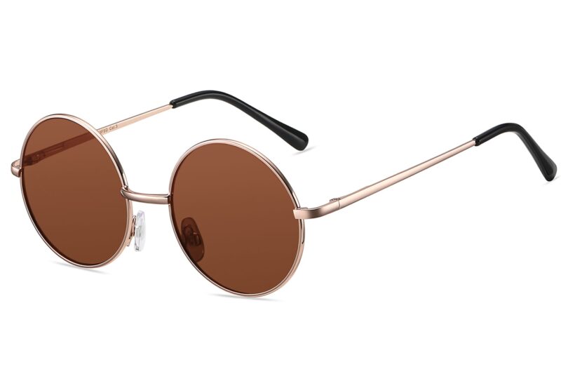 S493SD - Classic Round Smoke Sunglasses - Image 3