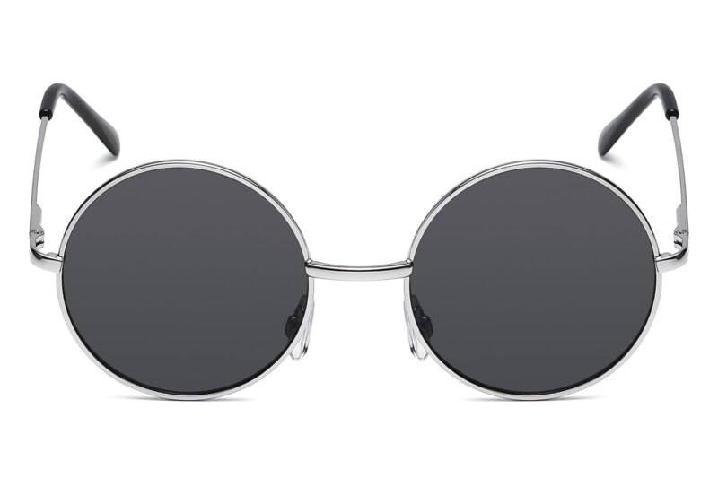 S493SD - Classic Round Smoke Sunglasses - Image 8
