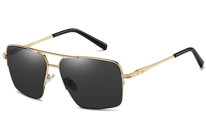 S565FM - Squared Aviator Sunglasses - Image 3