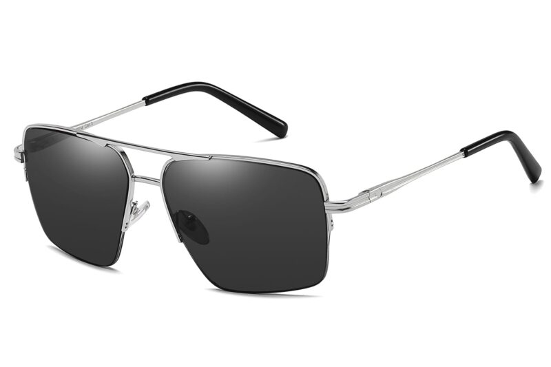 S565FM - Squared Aviator Sunglasses - Image 5