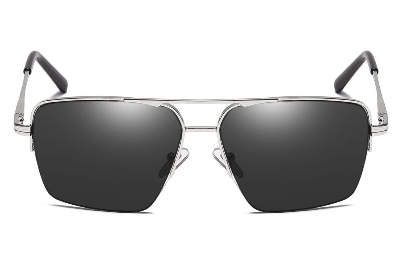 S565FM - Squared Aviator Sunglasses - Image 6