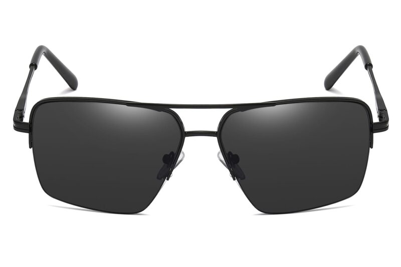S565FM - Squared Aviator Sunglasses - Image 10