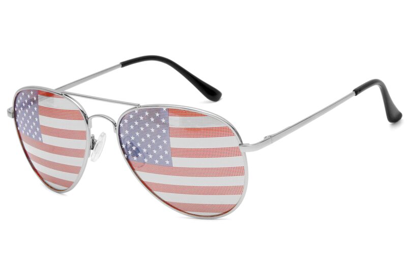 S569USA - American Flag Aviator Sunglasses