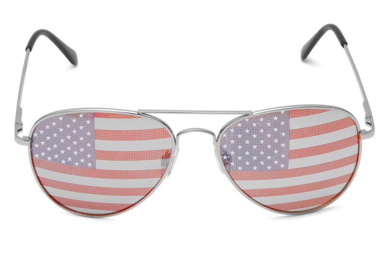 S569USA - American Flag Aviator Sunglasses - Image 2
