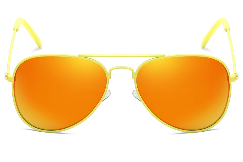 K001RV - Kids Neon Aviator Sunglasses - Image 10