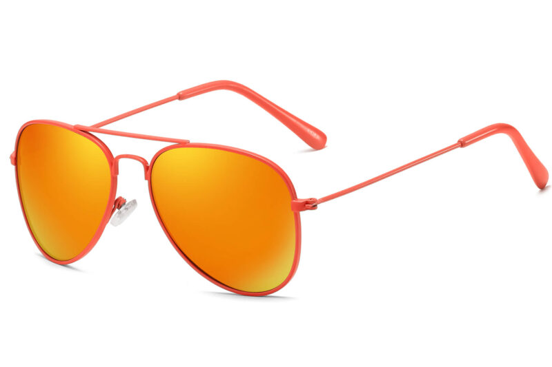 K001RV - Kids Neon Aviator Sunglasses - Image 11