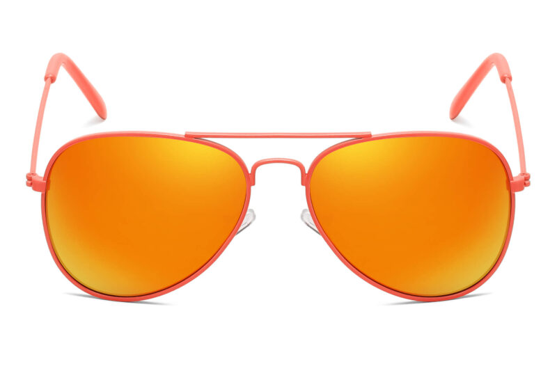K001RV - Kids Neon Aviator Sunglasses - Image 12
