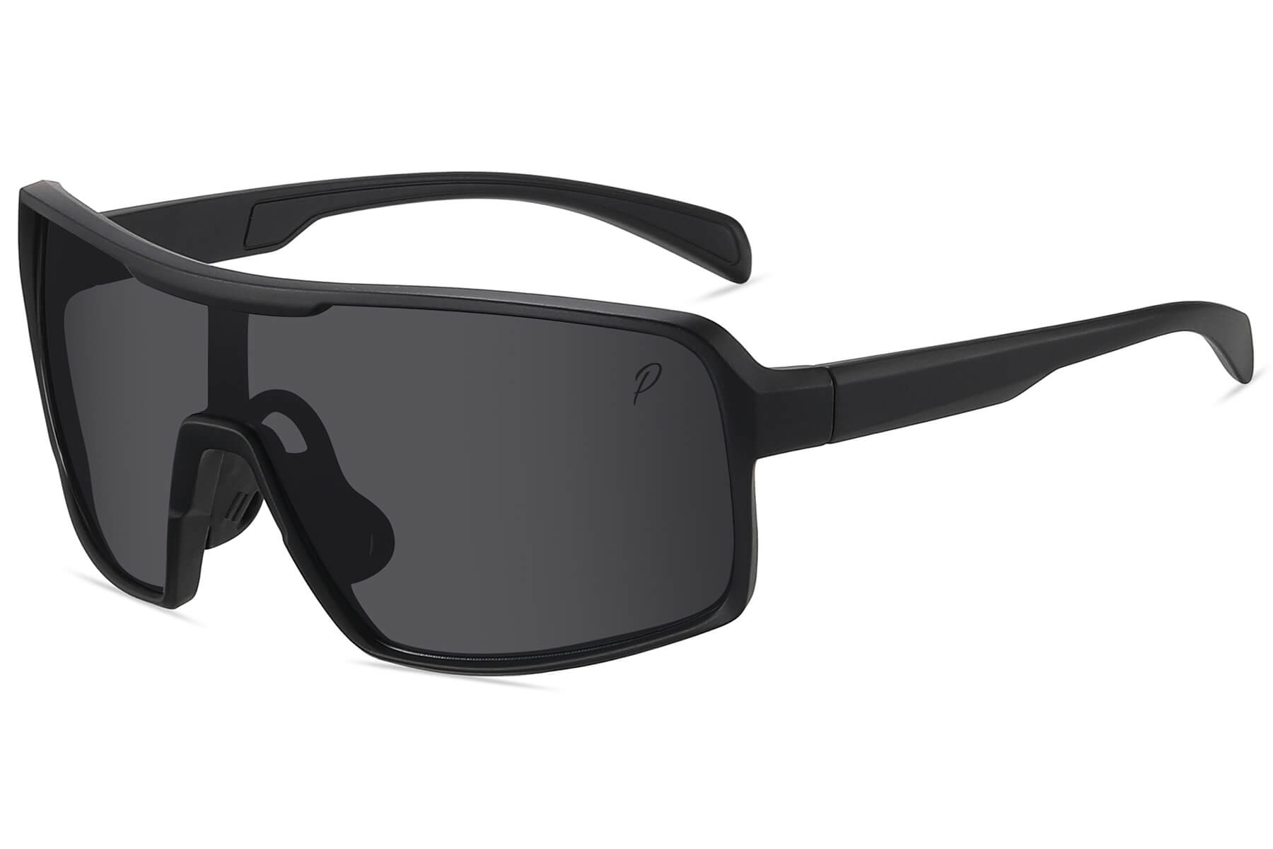 A003P - Polarized Sport Shield Sunglasses (Smoke)