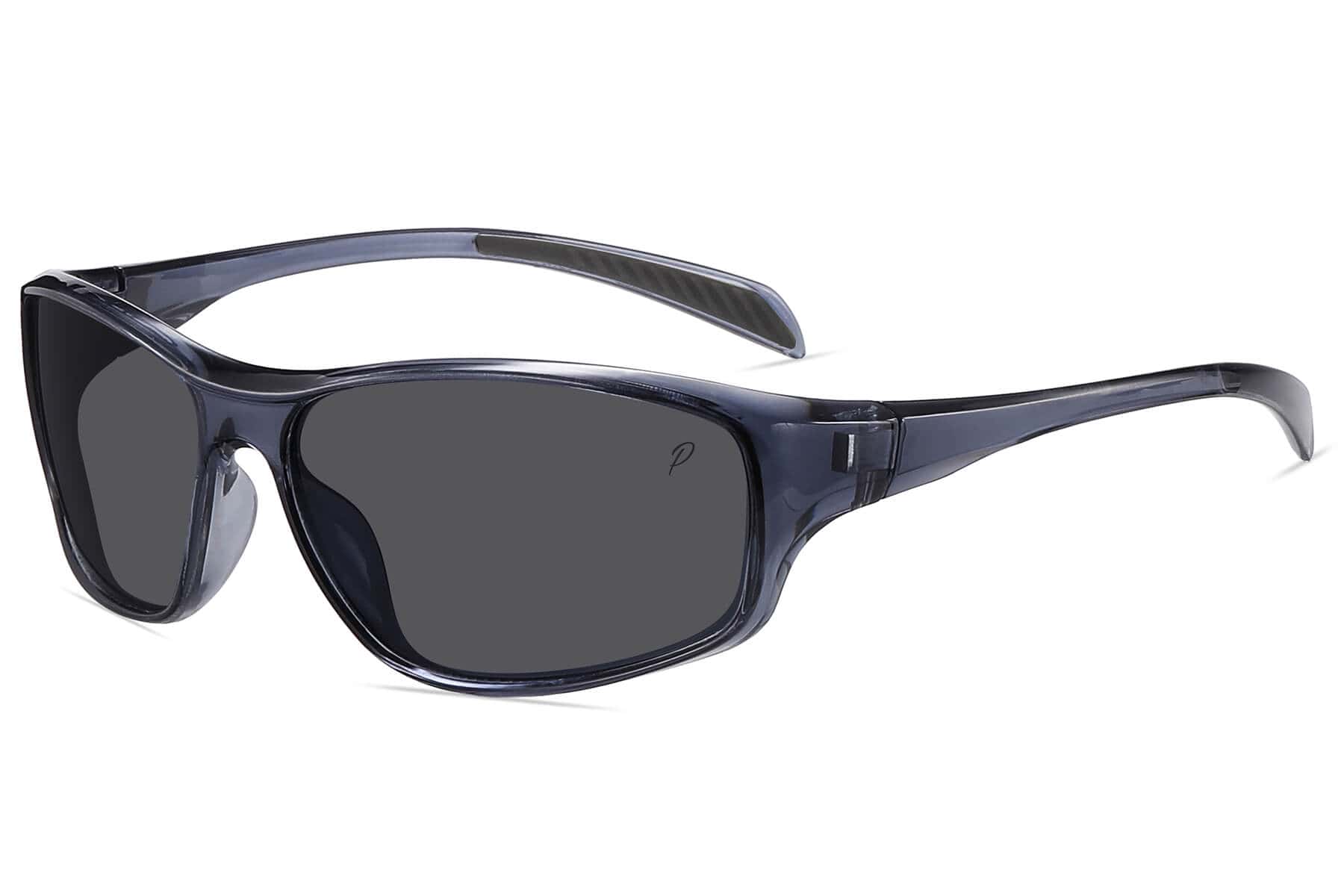 A008P - Polarized Sport Wrap Sunglasses (Smoke)