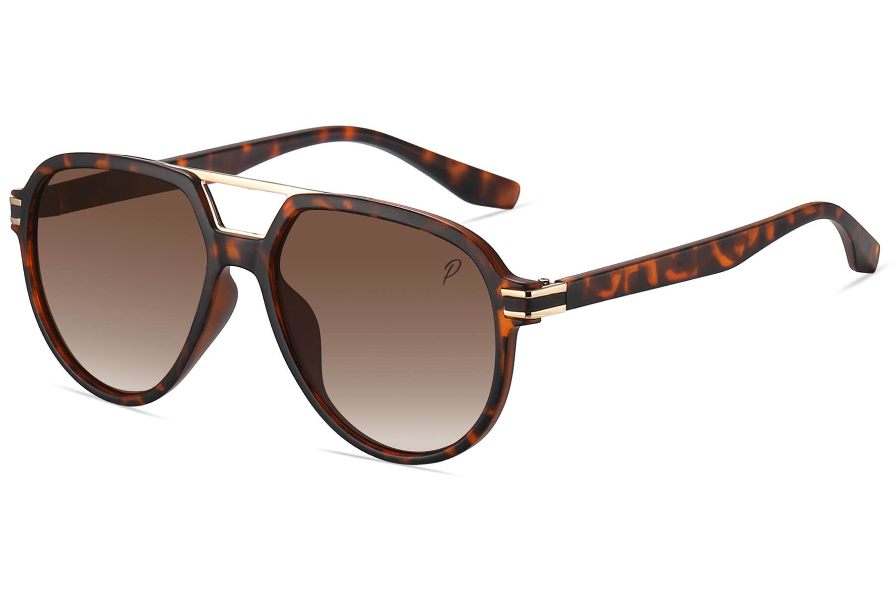 L004P - Polarized Plastic Aviator Sunglasses (Smoke)
