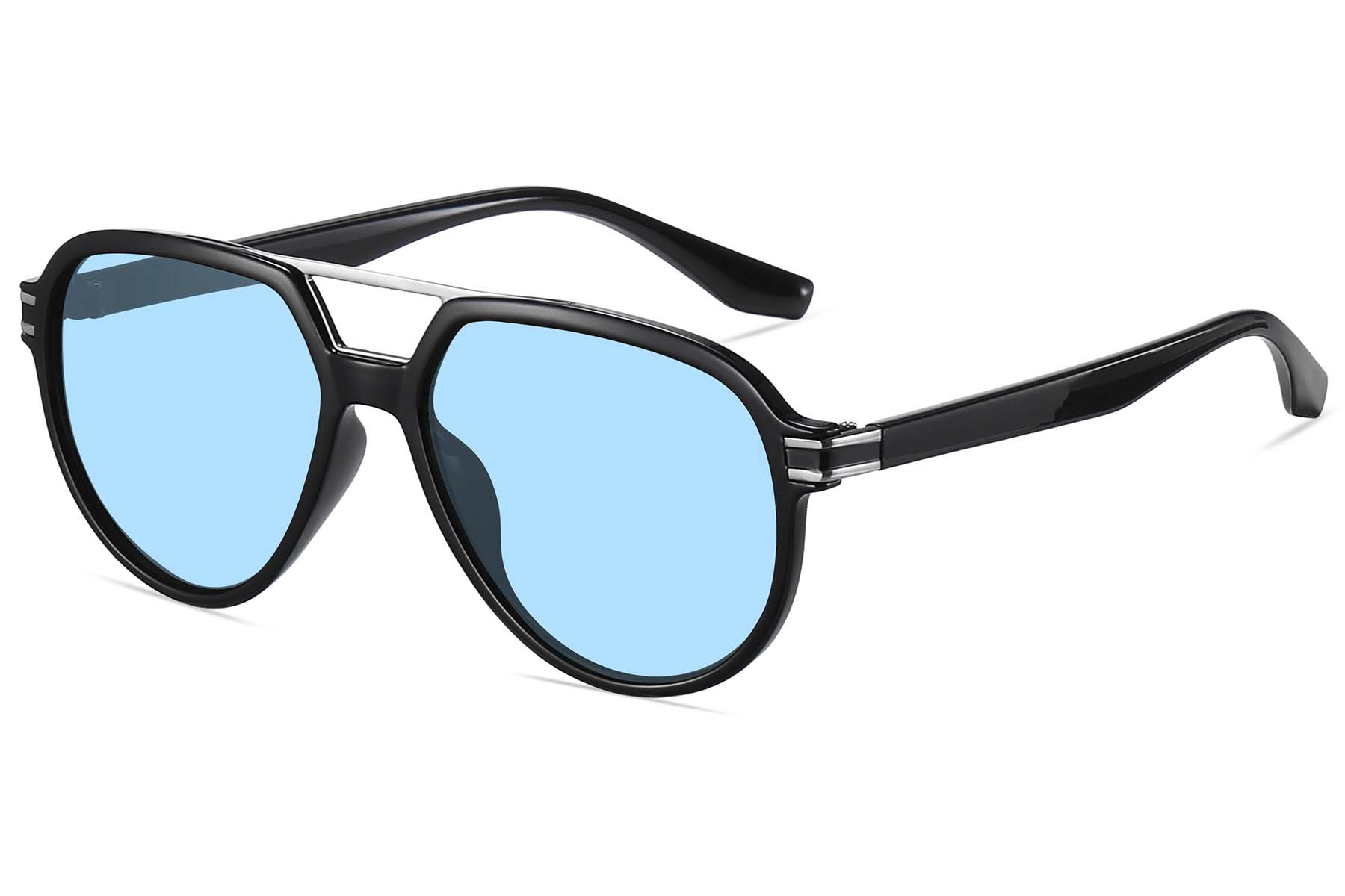 L004SD - Plastic Aviator Sunglasses (Smoke)