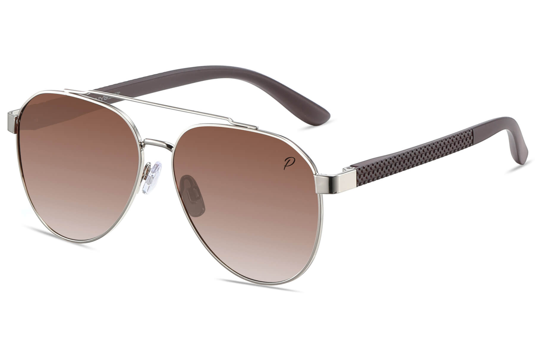 M006P - Polarized Trendy Round Aviator (Smoke)