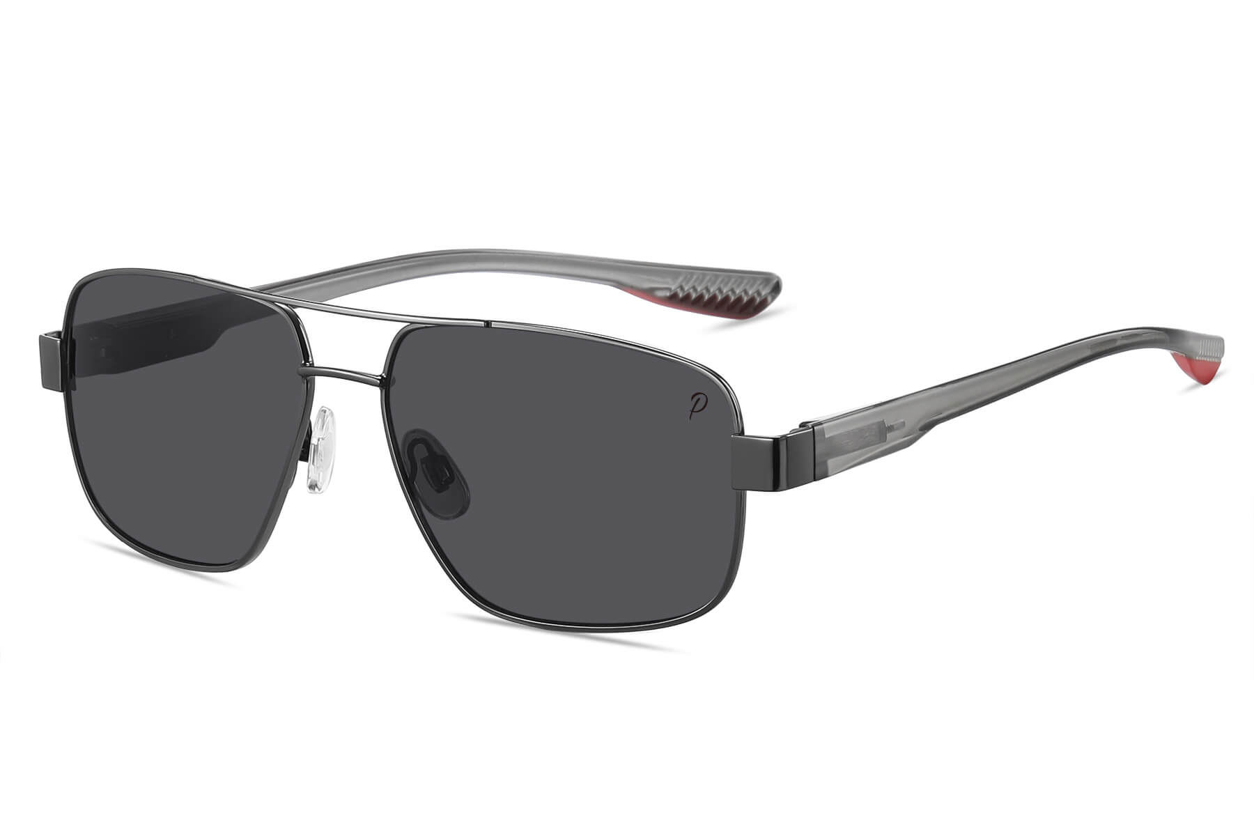 M008P - Polarized Sport Combo Frame Sunglasses (Smoke)