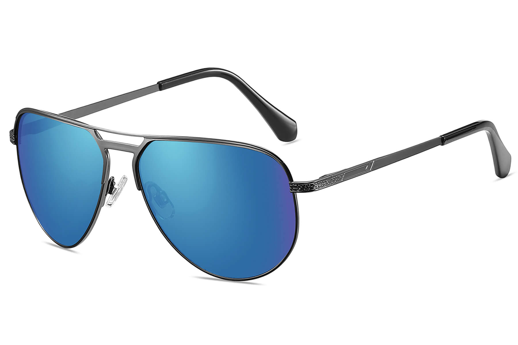 P492RV - Aviator Sunglasses w/ Color Mirrored Lens