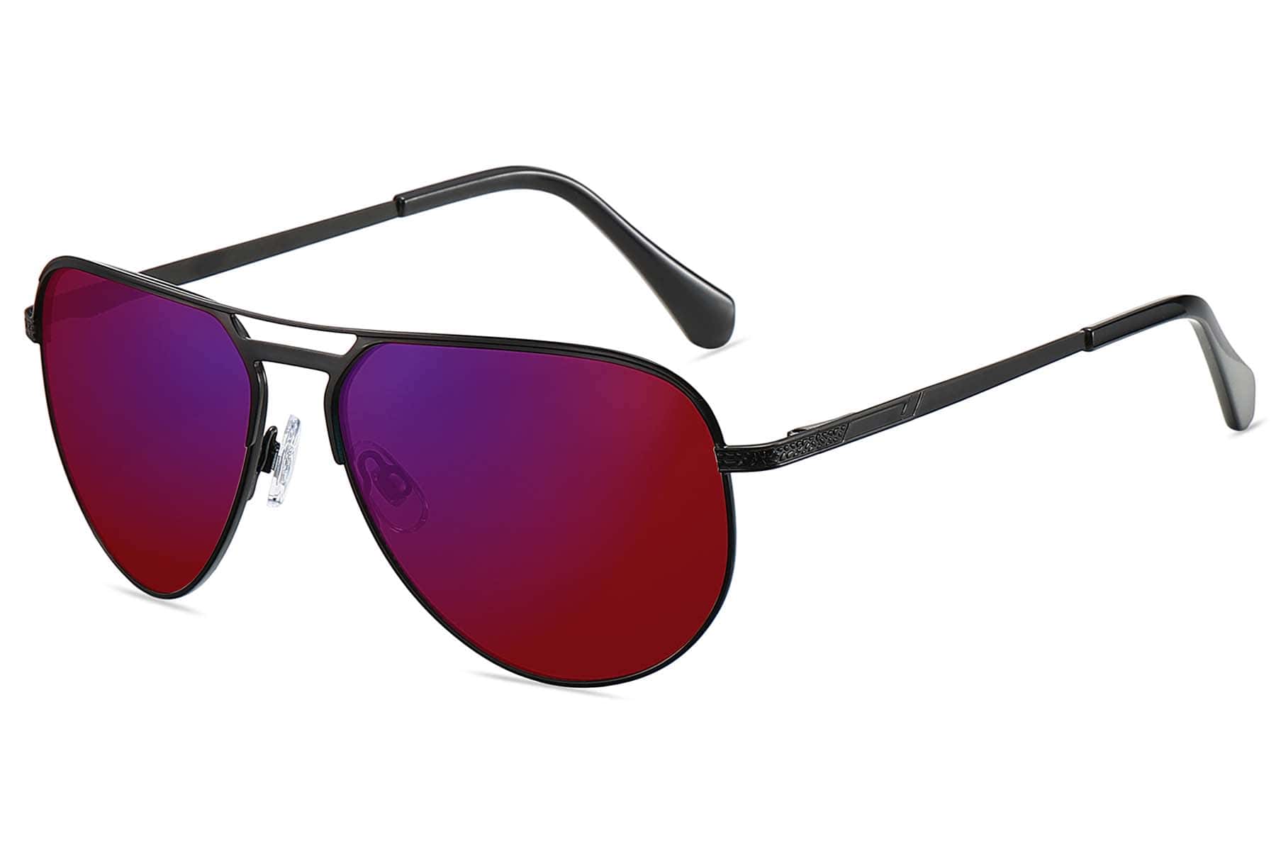 P492RV - Aviator Sunglasses w/ Color Mirrored Lens - Image 3