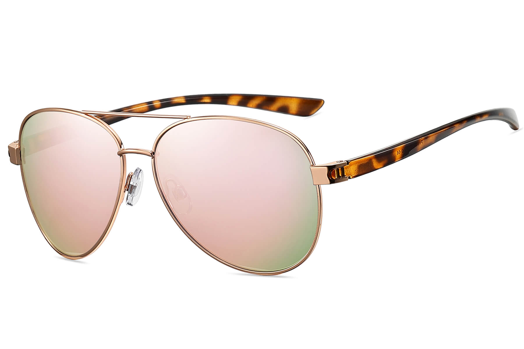 P495RV - Aviator Sunglasses w/ Color Mirrored Lens