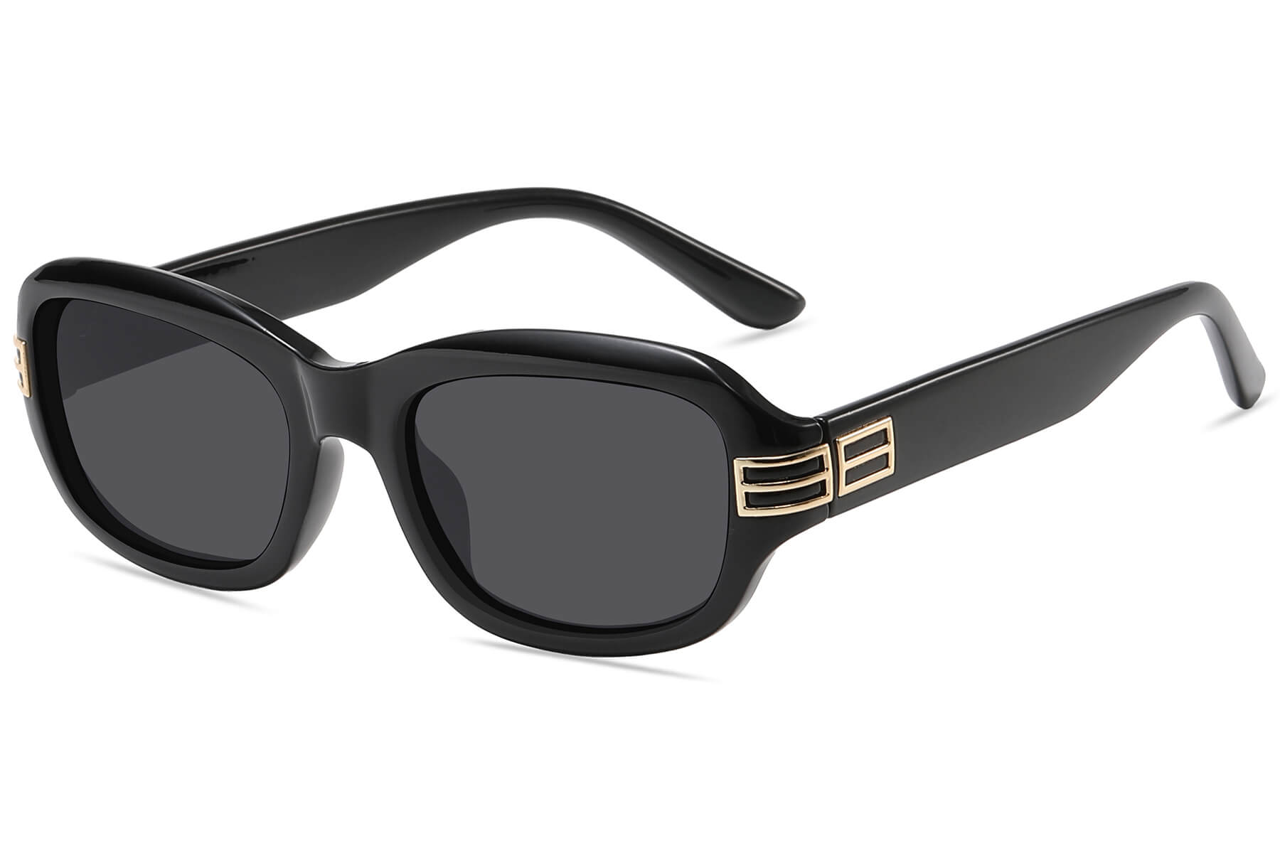 W002SD - Oval Fashion Sunglasses (Smoke)