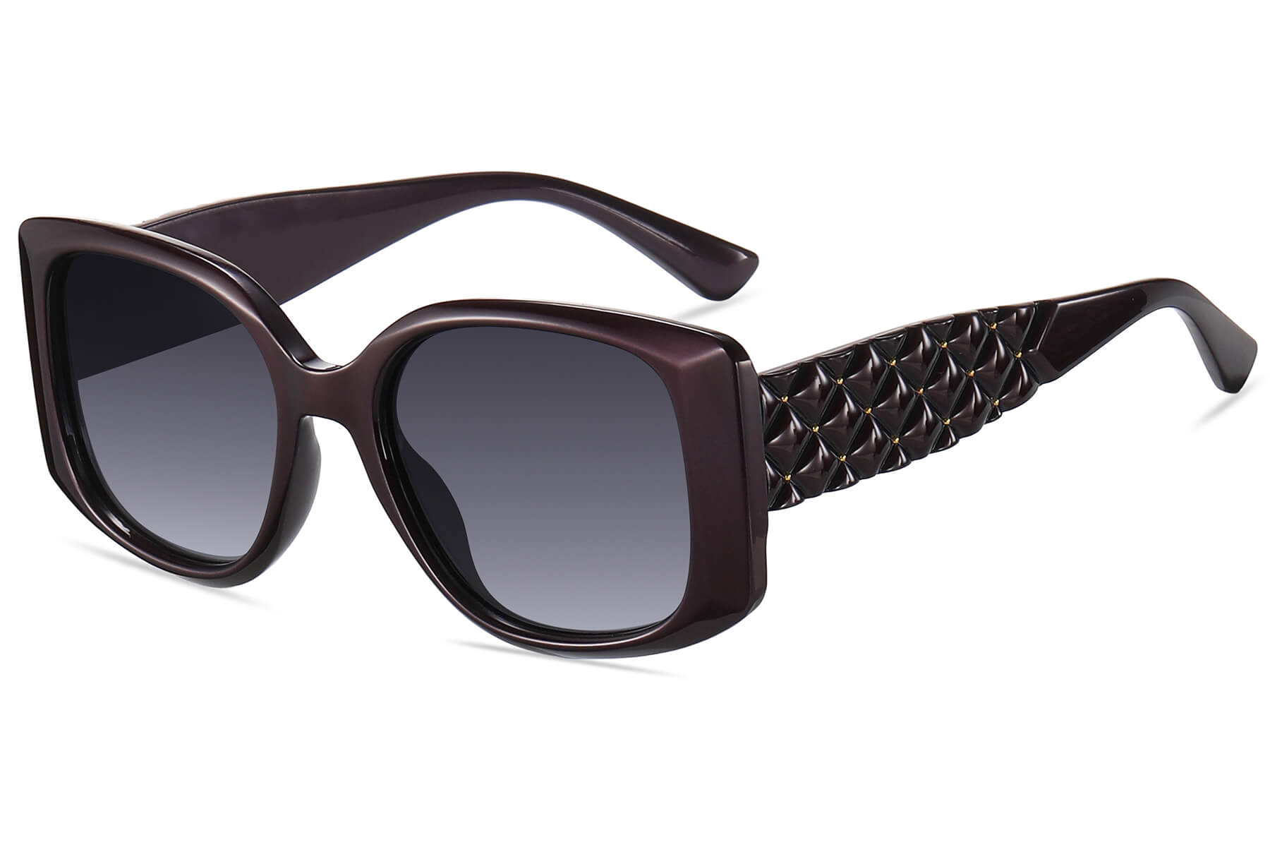 W005SD - Large Oval Fashion Sunglasses (Smoke)