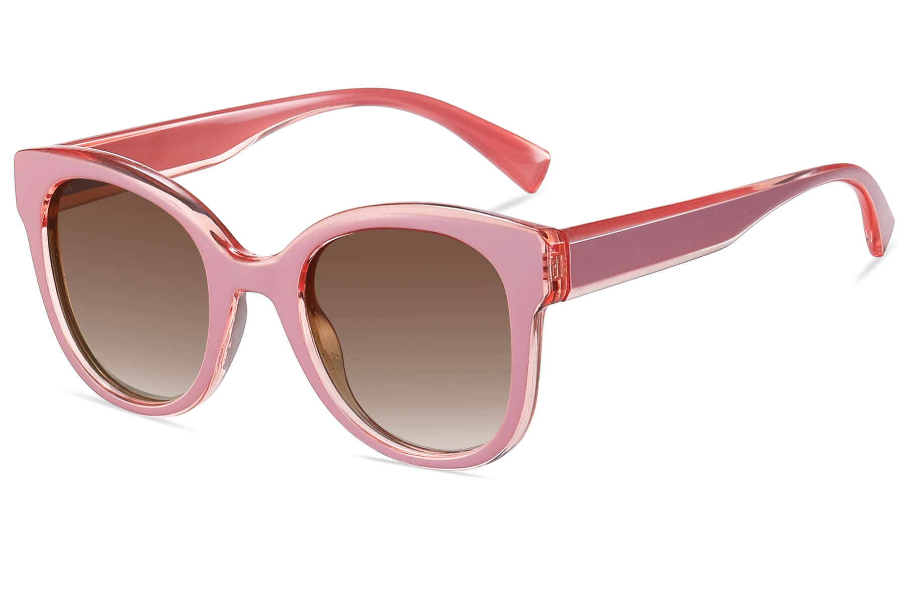 W007GR - Rounded Cat-Eye Fashion Sunglasses (Gradient)