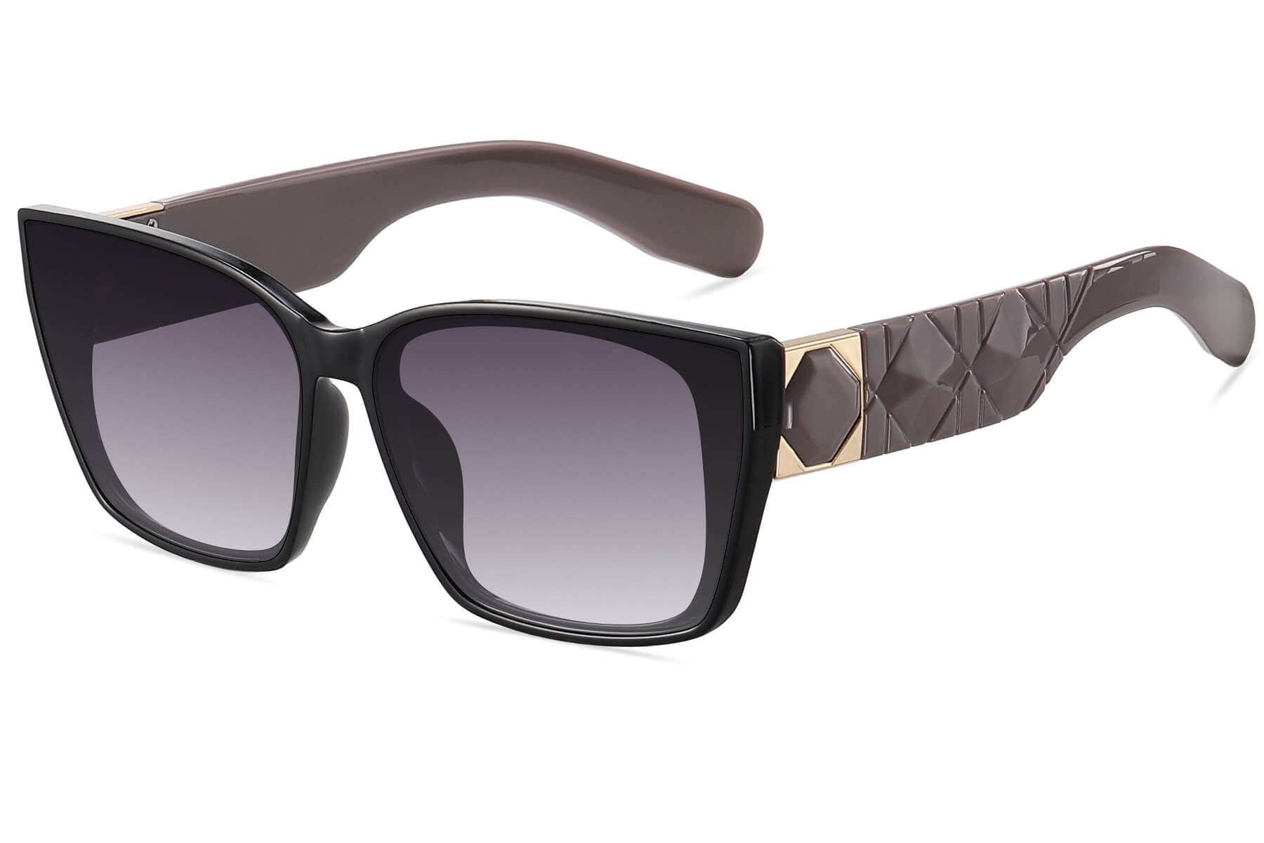 W010GR - Square Cat-Eye Fashion Sunglasses (Gradient)