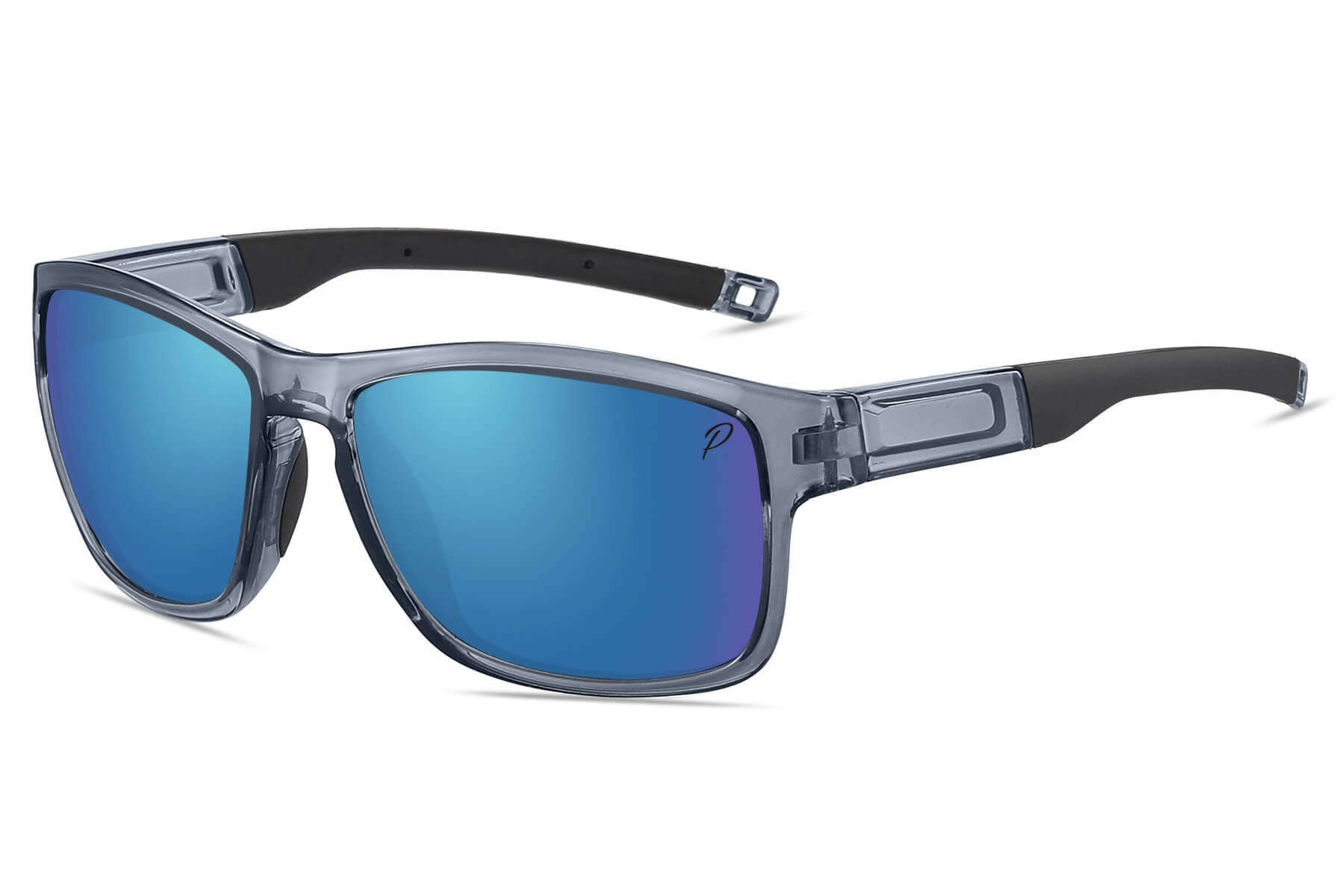 A001P - Polarized Square Sport Sunglasses (Color Mirror)