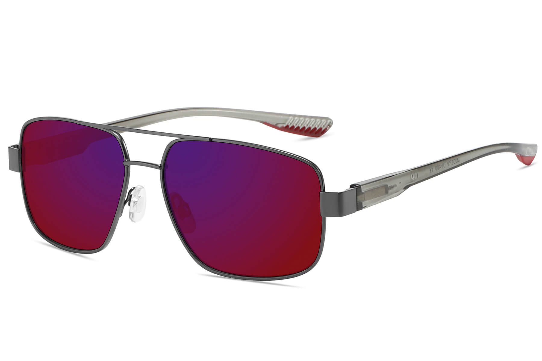 M008RV - Sport Combo Frame Sunglasses (Color Mirror)