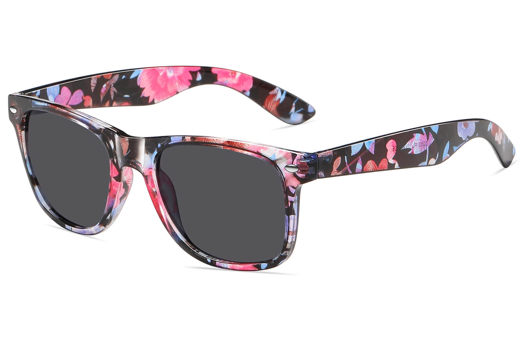D263FL - Classic Floral Sunglasses (Smoke)